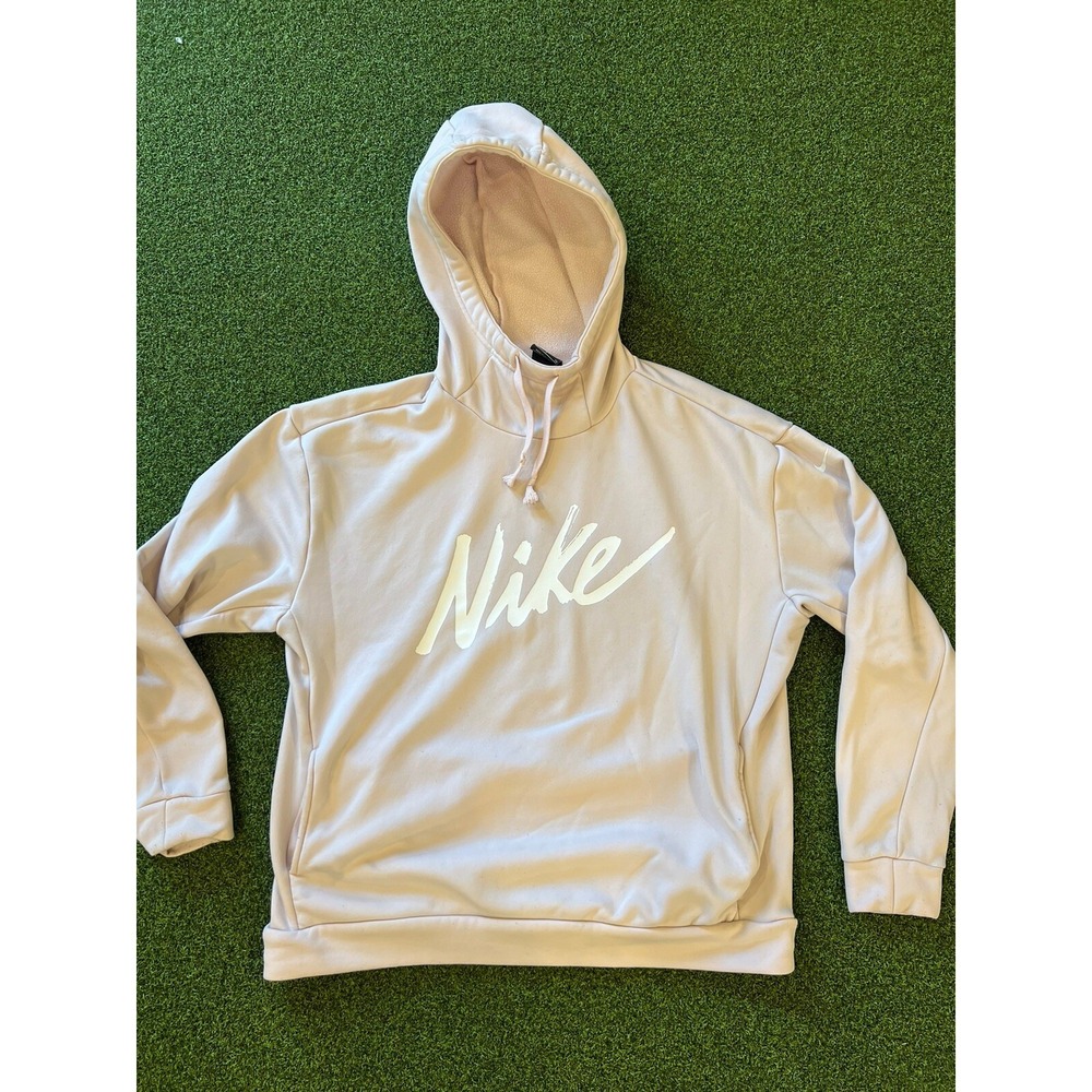 Nike Fleece Hoodie Pale Pink White (sz‎ S) Athleisure pullover gym